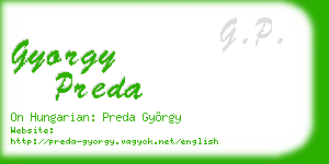 gyorgy preda business card